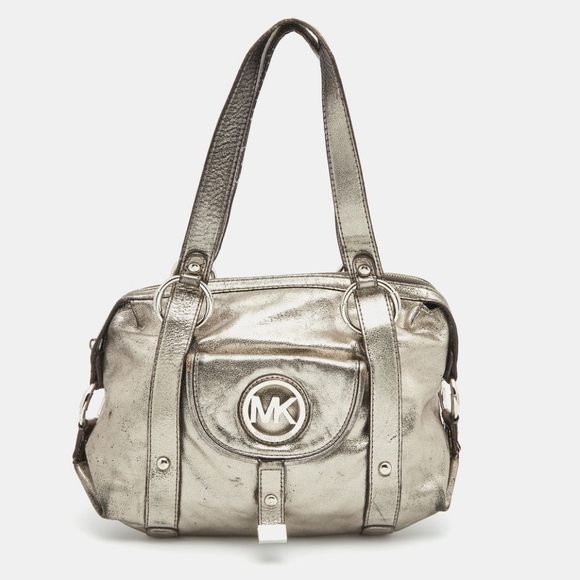 MICHAEL KORS Metallic Fulton Bowler Bag - Picture 1 of 13